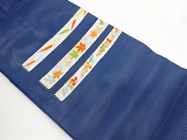 JAPANESE KIMONO / NAGOYA OBI FOR SUMMER / WOVEN CLOVER & BAMBOO GRASS